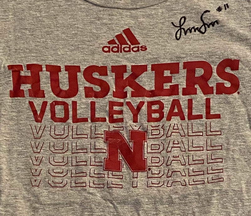 Lexi Sun Nebraska Volleyball SIGNED "HUSKERS VOLLEYBALL" Practice Shirt (Size L)