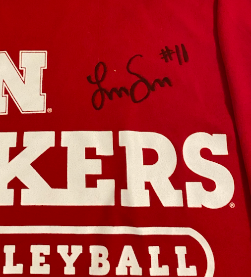 Lexi Sun Nebraska Volleyball SIGNED "HUSKERS VOLLEYBALL" Practice Shirt (Size XL)