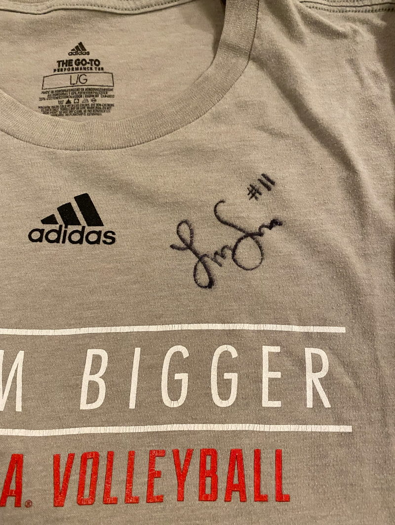 Lexi Sun Nebraska Volleyball SIGNED "DREAM BIGGER" Practice Shirt (Size L)