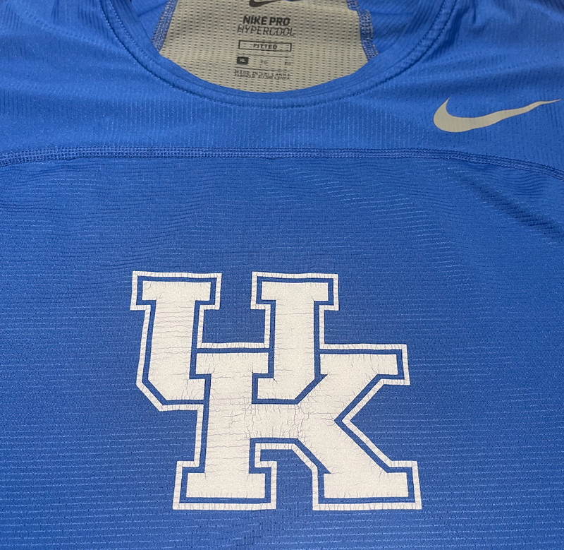 T.J. Collett Kentucky Baseball Team Issued Nike Pro Workout Shirt (Size XL)