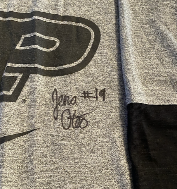 Jena Otec Purdue Volleyball SIGNED Team Issued T-Shirt (Size L)