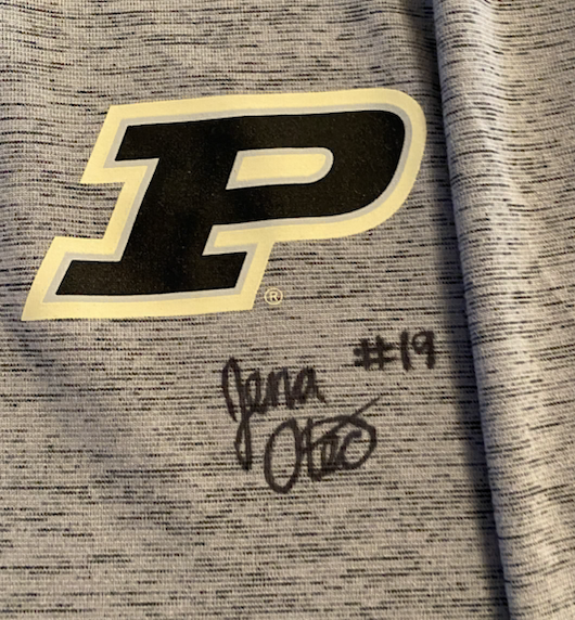 Jena Otec Purdue Volleyball SIGNED Team Issued T-Shirt (Size M)