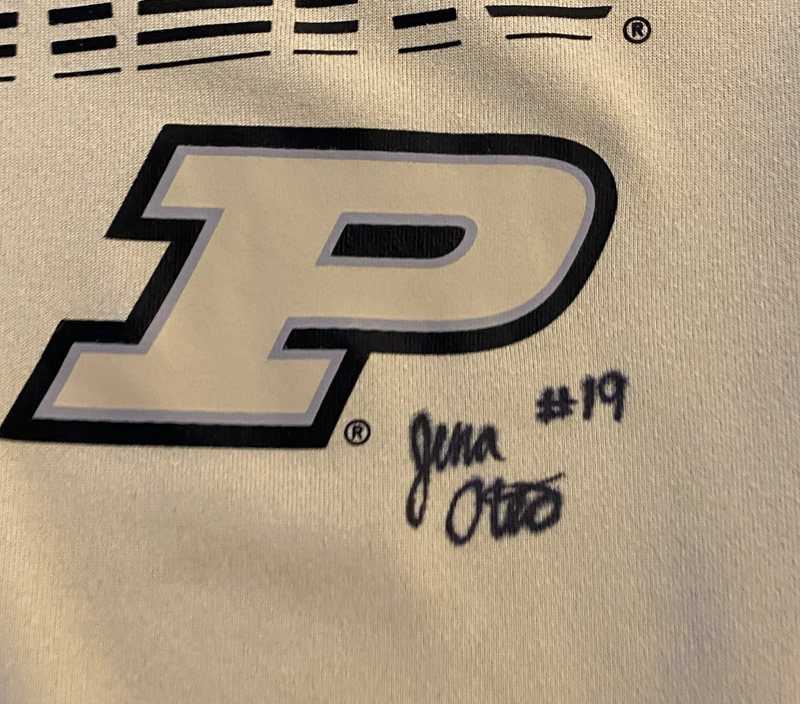 Jena Otec Purdue Volleyball SIGNED Team Issued T-Shirt (Size L)