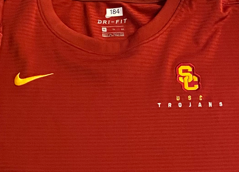 Erik Krommenhoek USC Football Team Issued Long Sleeve Waffle Style Pullover (Size XL)