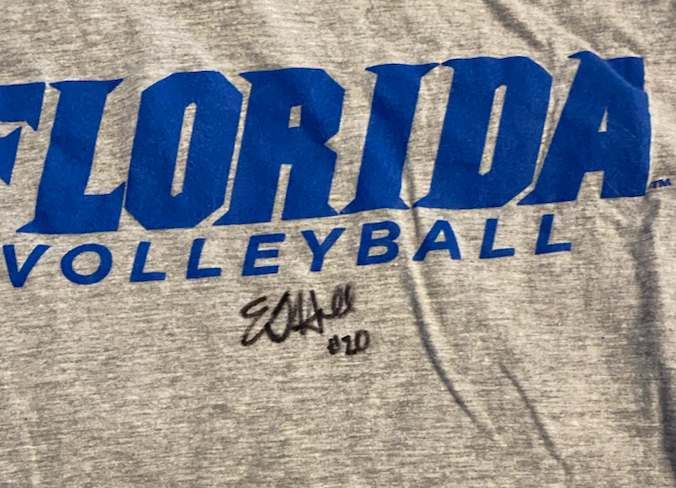 Thayer Hall Florida Volleyball Team Issued SIGNED Practice Shirt (Size XL)