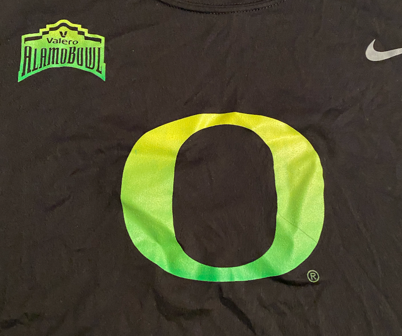 Nate Heaukulani Oregon Football Exclusive Alamo Bowl Long Sleeve Shirt (Size XL)