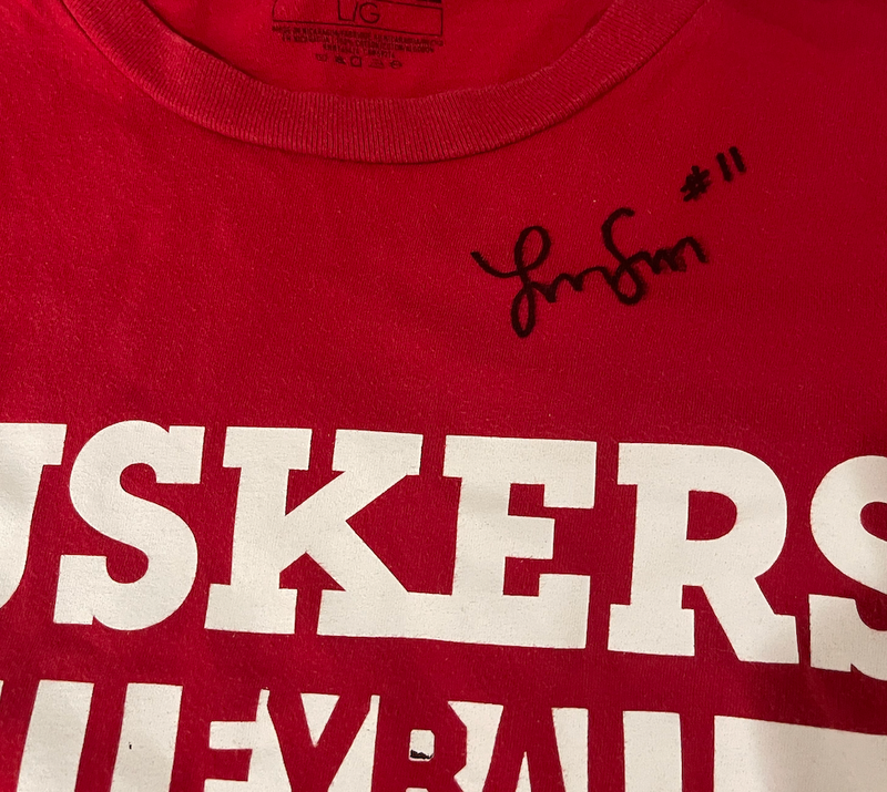 Lexi Sun Nebraska Volleyball SIGNED "HUSKERS VOLLEYBALL" Practice Shirt (Size L)
