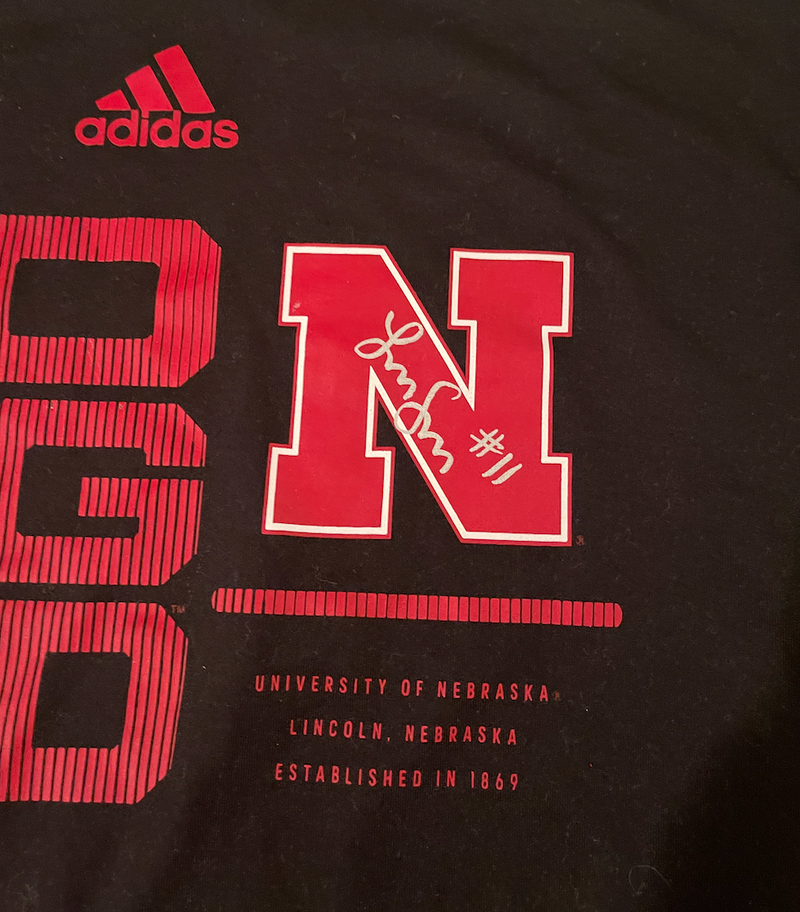 Lexi Sun Nebraska Volleyball SIGNED "GO BIG RED" Practice Shirt (Size XLT)