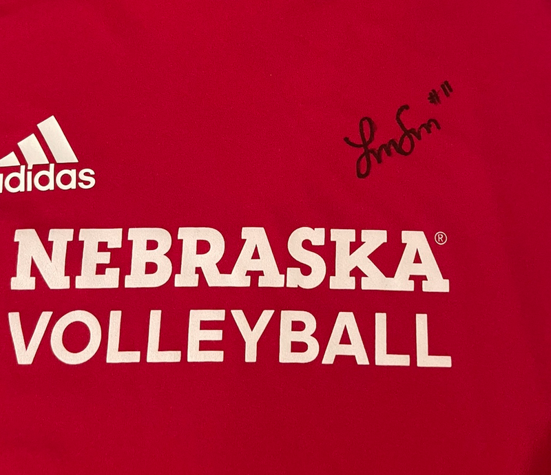Lexi Sun Nebraska Volleyball SIGNED Pre-Game Warm-Up Shirt with NAME TAG (Size M)