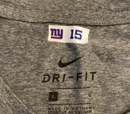 Collin Johnson New York Giants Long Sleeve Shirt with Player Tag (Size L)