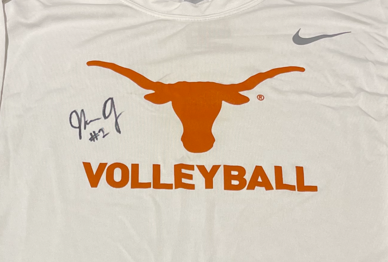 Jhenna Gabriel Texas Volleyball SIGNED Team Exclusive Long Sleeve Practice Shirt (Size S)