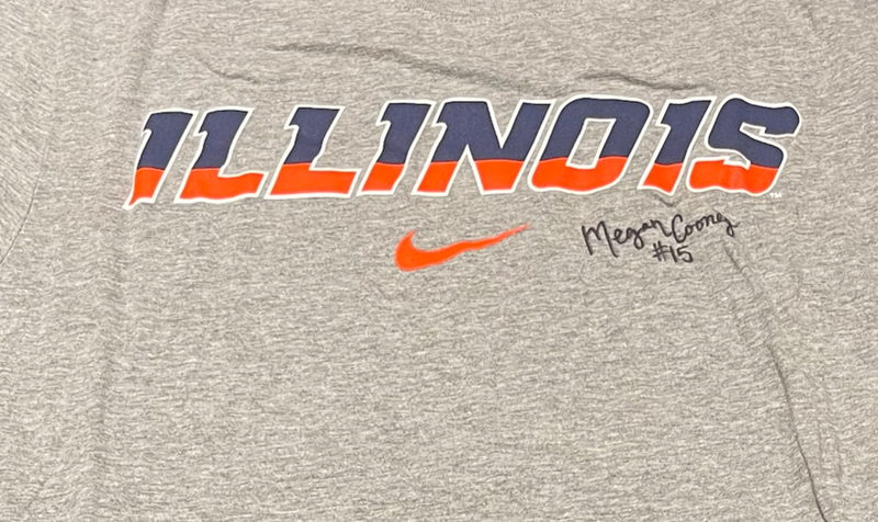 Megan Cooney Illinois Volleyball SIGNED Practice Shirt (Size L)