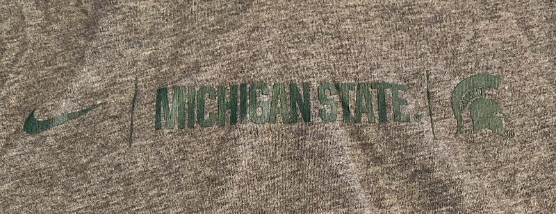 Kevin Jarvis Michigan State Football Team Issued Short-Sleeve Performance Hoodie (Size 3XL)