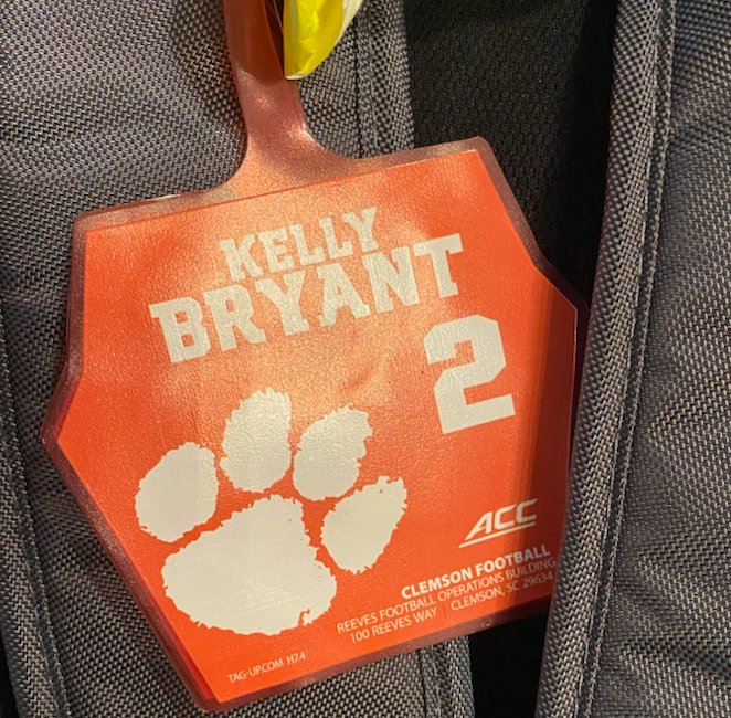 Kelly Bryant Clemson Football Team Exclusive Travel Backpack with Player Tag