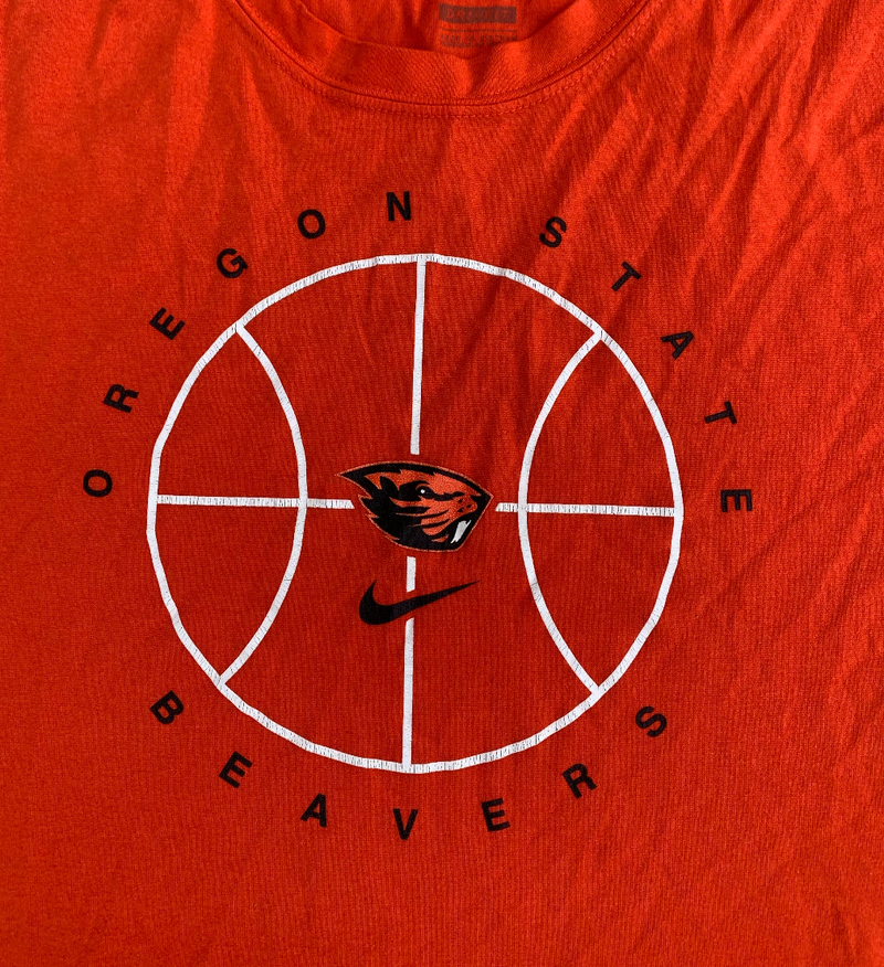Xzavier Malone-Key Oregon State Basketball Team Issued Workout Shirt (Size L)