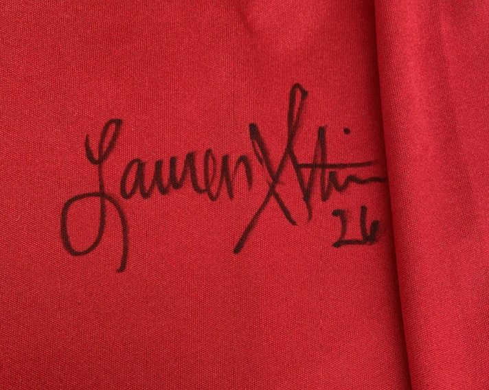 Lauren Stivrins Nebraska Volleyball SIGNED Exclusive Pre-Game Warm-Up Shirt with Number on Back (Size L)