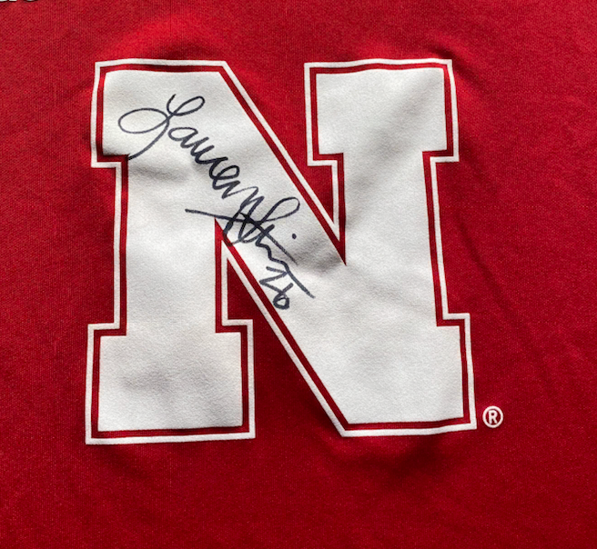 Lauren Stivrins Nebraska Volleyball SIGNED Exclusive Pre-Game Warm-Up Shirt with Name on Back (Size XL)