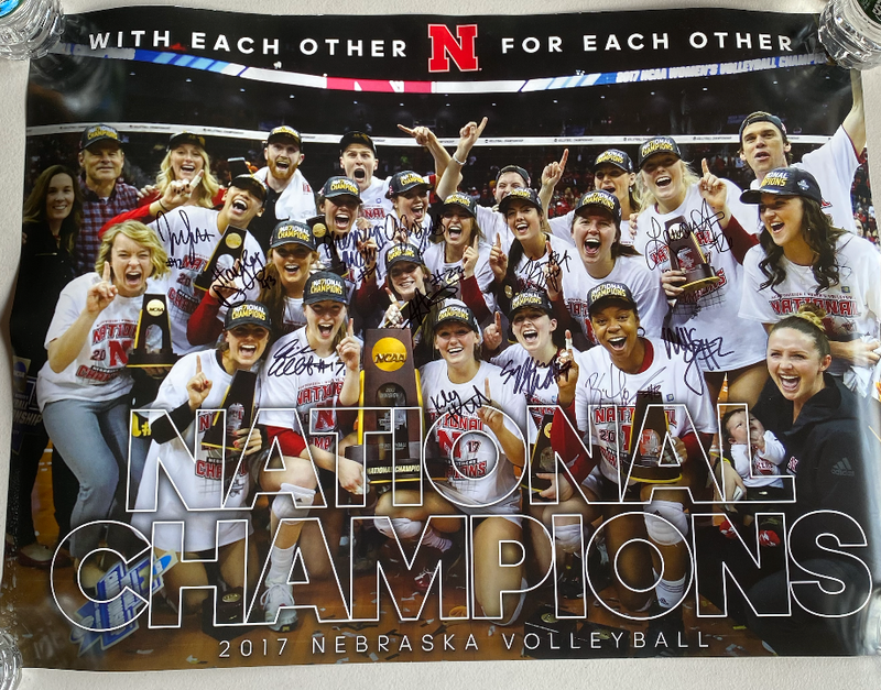 Nebraska Volleyball TEAM SIGNED 2017 National Championship Poster