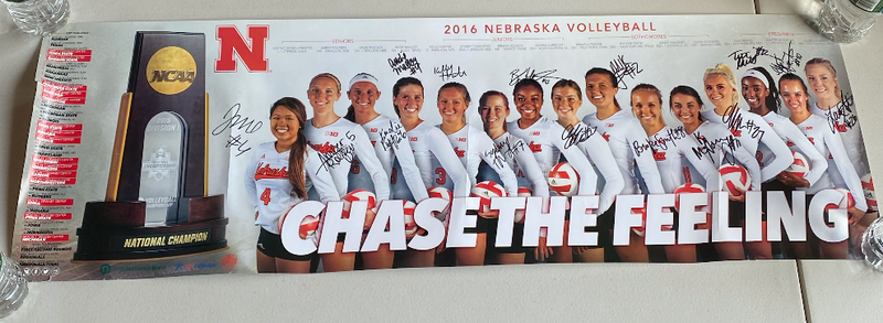 Nebraska Volleyball TEAM SIGNED 2018 Poster