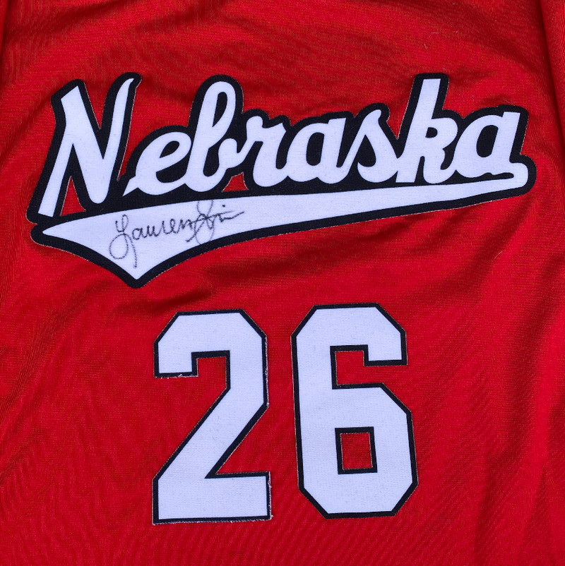 Lauren Stivrins Nebraska Volleyball SIGNED GAME WORN Long Sleeve Red Jersey (Size LT)