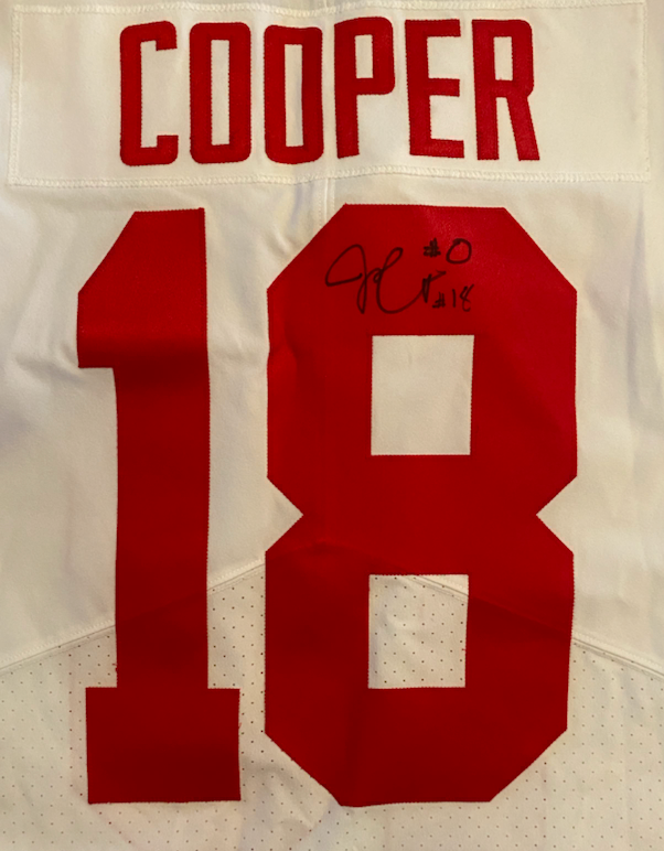 Jonathon Cooper Ohio State Football SIGNED Game Issued PLAYSTATION FIESTA BOWL Jersey (December 31, 2016 vs. Clemson)