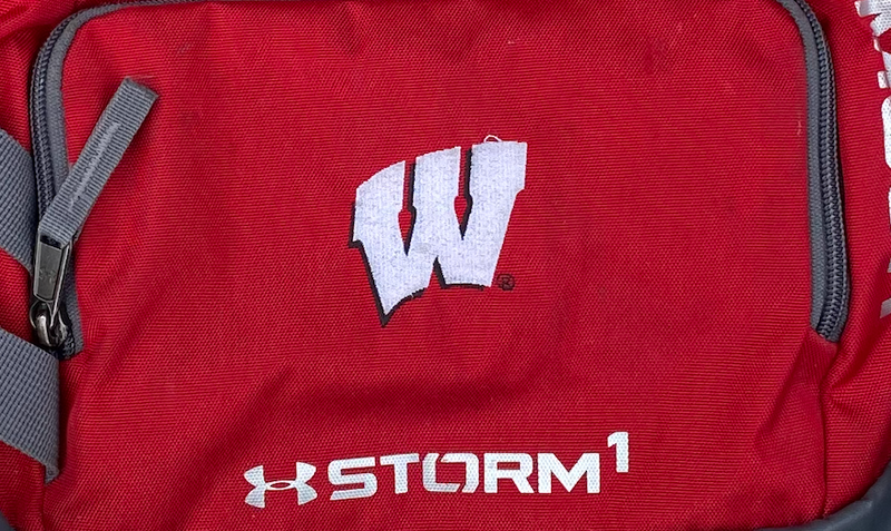 Gabe Lloyd Wisconsin Football Team Issued Travel Backpack with Cotton Bowl Patch & 2 Travel Tags