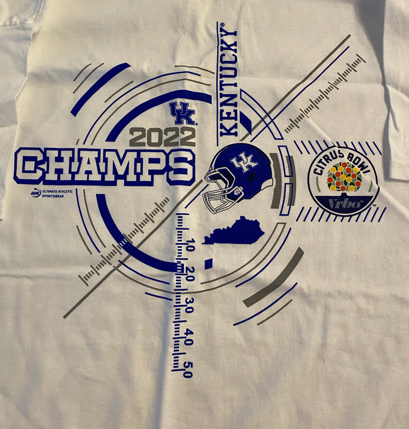 Yusuf Corker Kentucky Football 2022 Citrus Bowl Champs Shirt (Size L)