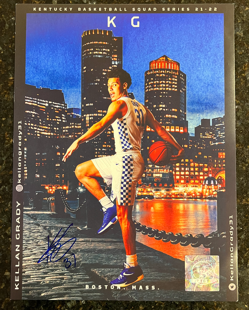 Kellan Grady Kentucky Basketball Signed 12x16 Poster (Limited to 3)
