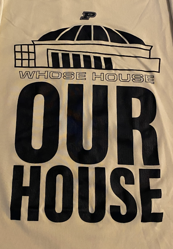 Jared Wulbrun Purdue Basketball Team Exclusive "OUR HOUSE" Pre-Game Long Sleeve Shirt (Size L)