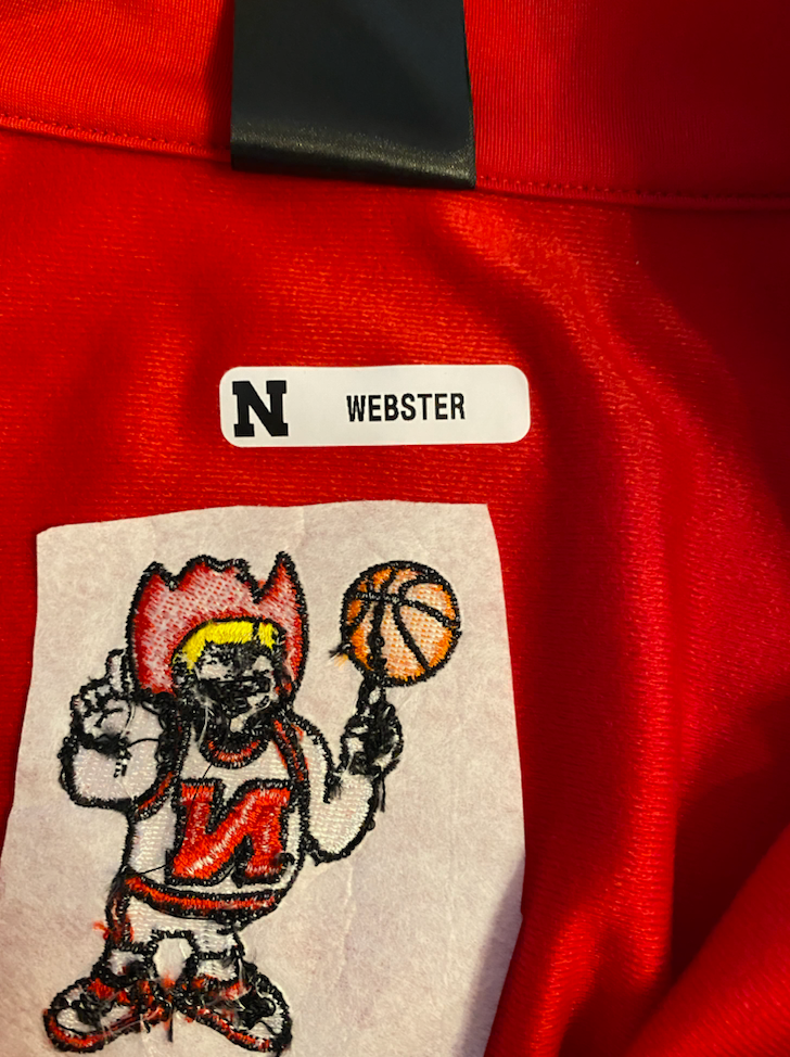 Kobe Webster Nebraska Basketball Team Issued Travel Jacket (Size M)