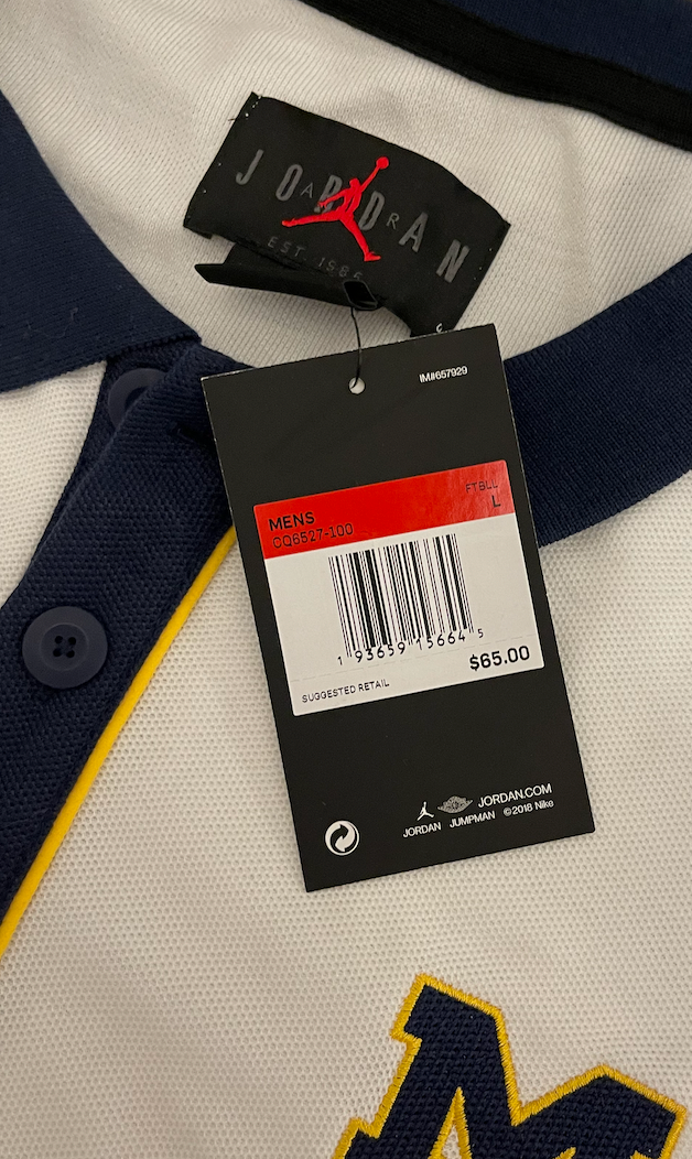 Michigan Basketball Team Issued Polo Shirt (Size L) - New with Tags
