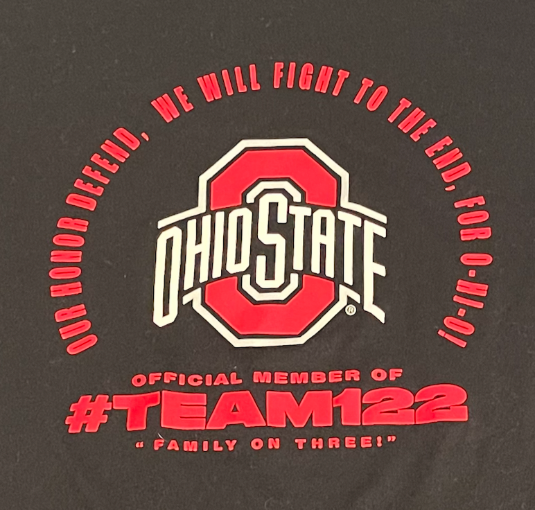 Jimmy Sotos Ohio State Basketball Team Exclusive "Official Member of Team 122" Workout Shirt (Size M)