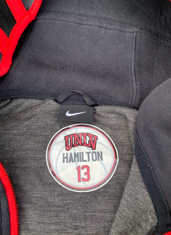 Bryce Hamilton UNLV Basketball Team Issued Travel Jacket with Player Tag (Size LT)