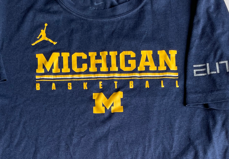 Danielle Rauch Michigan Basketball Team Issued Workout Shirt (Size S)