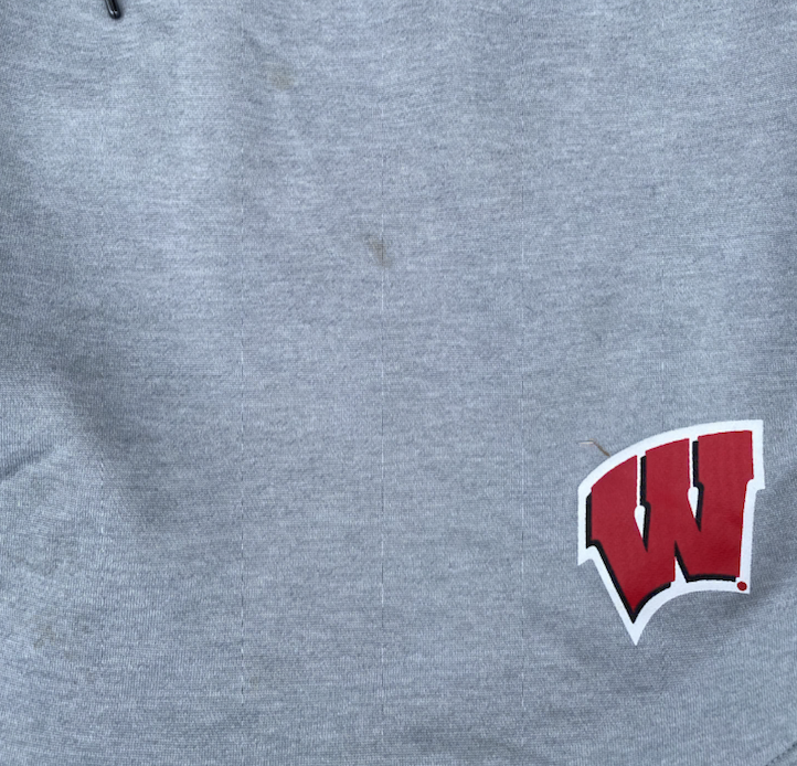 Jack Coan Wisconsin Football Team Issued Sweatshorts (Size 2XL)