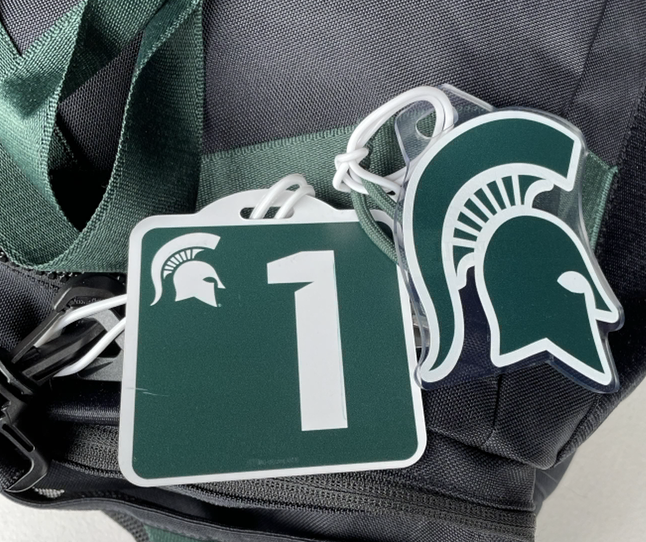 Luke Campbell Michigan State Football Team Exclusive Travel Duffel Bag with Player Tags