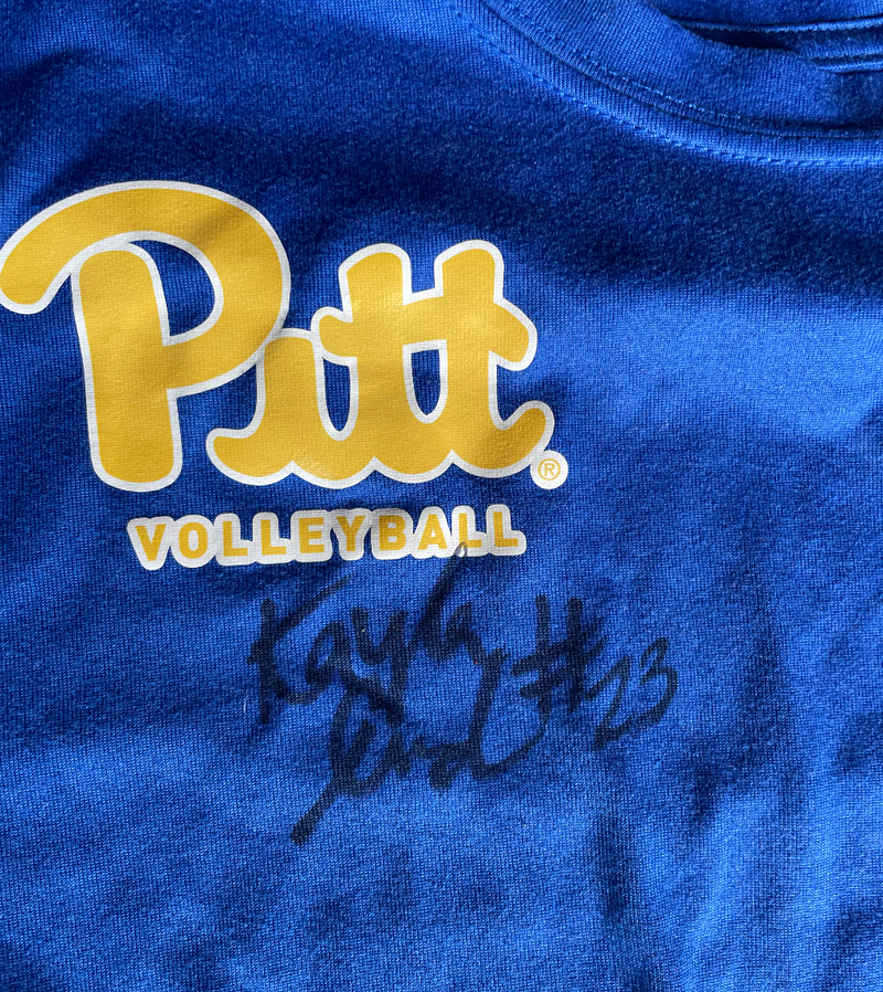 Kayla Lund Pittsburgh Volleyball SIGNED Team Issued Practice Shirt (Size M)