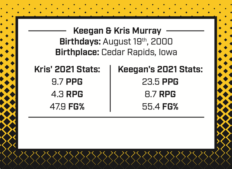 Keegan Murray & Kris Murray Dual SIGNED 1st Edition 2022 Trading Card *RARE* Color Match (