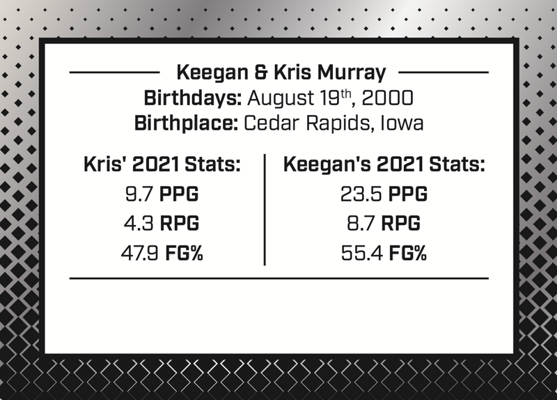 Keegan Murray & Kris Murray Dual SIGNED Limited Silver Variation 1st Edition 2022 Trading Card (