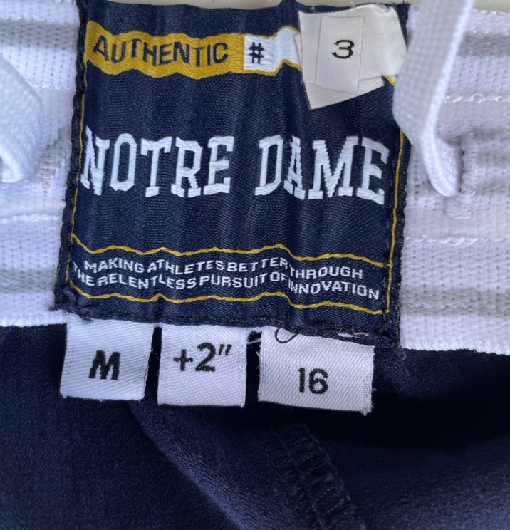 Prentiss Hubb Notre Dame Basketball GAME WORN Shorts (Size M)