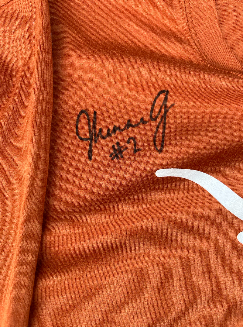Jhenna Gabriel Texas Volleyball SIGNED Team Exclusive Long Sleeve Practice Shirt (Size M)