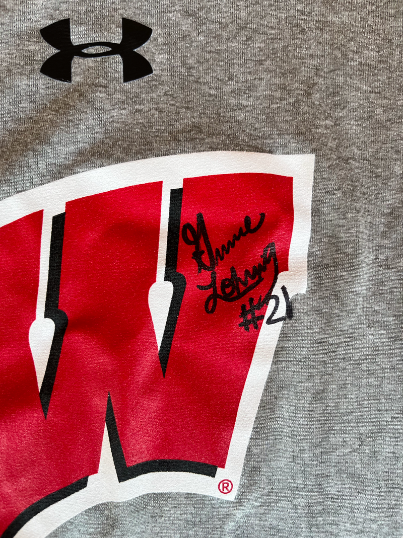 Grace Loberg Wisconsin Volleyball SIGNED Team Issued Practice Shirt (Size L)