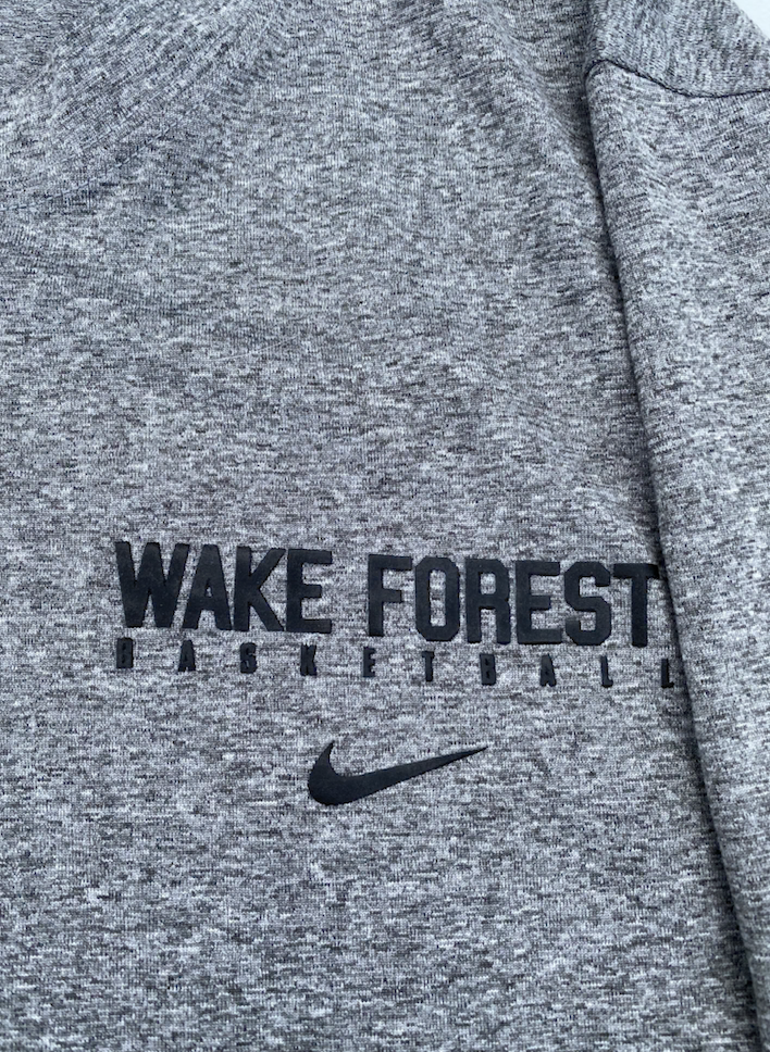 Miles Lester Wake Forest Basketball Team Issued Long Sleeve Workout Shirt (Size L)