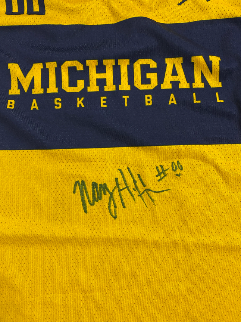 Naz Hillmon Michigan Basketball SIGNED PRACTICE WORN Reversible Jersey (Size Women&