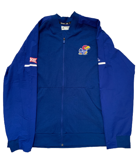 Hakeem Adeniji Kansas Adidas Zip-Up Jacket (Size XXXL)
