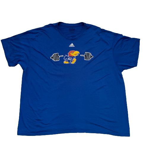 Hakeem Adeniji Kansas Football Adidas T-Shirt (Size XXXL)