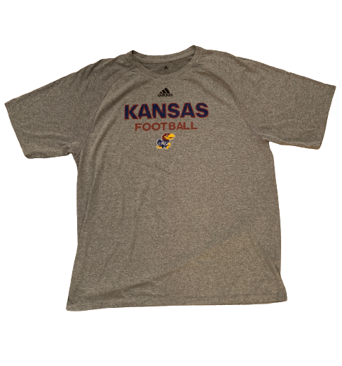 Hakeem Adeniji Kansas Football Adidas T-Shirt (Size XL)