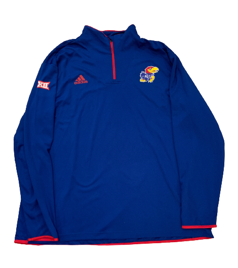Hakeem Adeniji Kansas Adidas 1/4 Zip Jacket (Size XXXL)