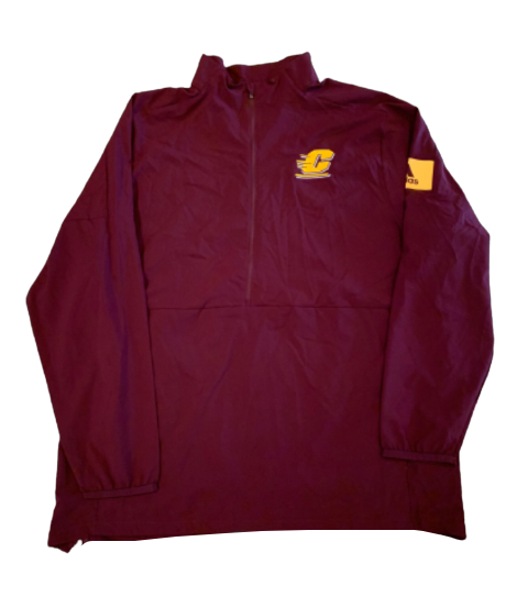 David Moore Central Michigan Football Team Issued Half-Zip Pullover (Size XL)
