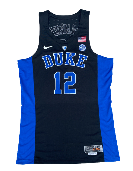 Javin DeLaurier Duke Basketball 2016-2017 Season Game-Worn Jersey (Size 48 +4 Length)